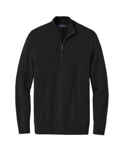 Brooks Brothers - Washable Merino Birdseye 1/4-Zip Sweater