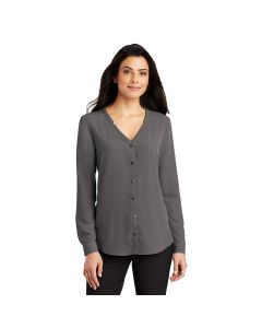 Port Authority - Ladies Long Sleeve Button-Front Blouse