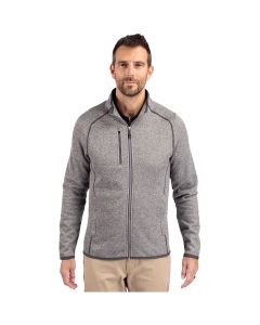 Cutter & Buck Men's Mainsail Sweater-Knit Full Zip Jacket