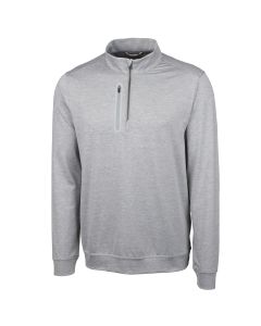 Cutter & Buck Mens Stealth Heathered Quarter-Zip Pullover