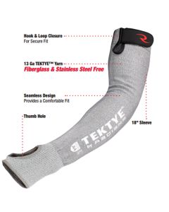 Radians TEKTYE A4 Cut Protection Sleeve with Thumb Slot 18" (Pair)